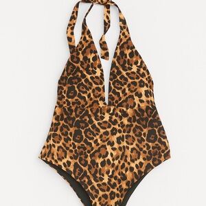 Zara nwt Leopard Print women’s swimsuit large
